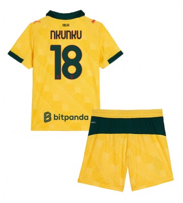AC Milan Christopher Nkunku #18 Tredjeställ Barn 2025-26 Kortärmad (+ Korta byxor)
